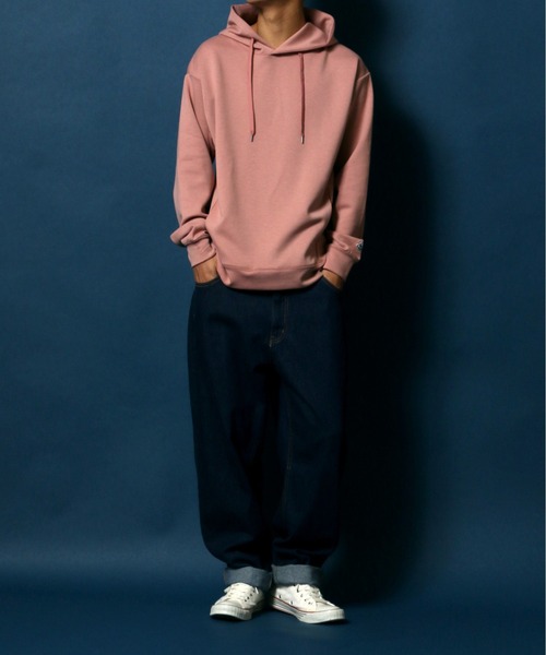ANPAS(アンパス)の「High function Cardboard Knit Huudie/抗菌・防臭 テックダンボールニット プルパーカー(パーカー・メンズ・ブラック/グレイッシュベージュ/ピンク/チャコールグレー・L/M/LL)」の7枚目の写真