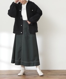 N.（N. Natural Beauty Basic） | ◆ステッチ入りフレアスカート(スカート)