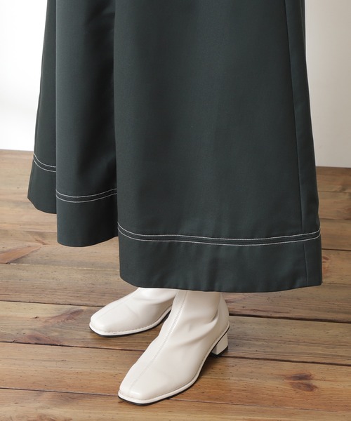 N.（N. Natural Beauty Basic）（エヌエヌナチュラルビューティーベーシック）の「◆ステッチ入りフレアスカート（スカート・レディース・ネイビー/レッド/グリーン・MEDIUM）」の11枚目の写真