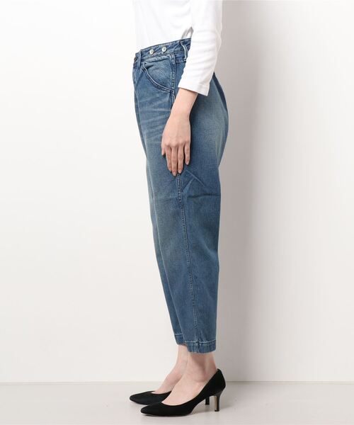 GRANDMA MAMA DAUGHTER(グランマママドーター)の「【 GRANDMA MAMA DAUGHTER / グランマ ママ ドーター 】 # KTC GP33097V1 PT デニムサルエルパンツ(デニムパンツ・レディース・ブルー・1/0)」の2枚目の写真