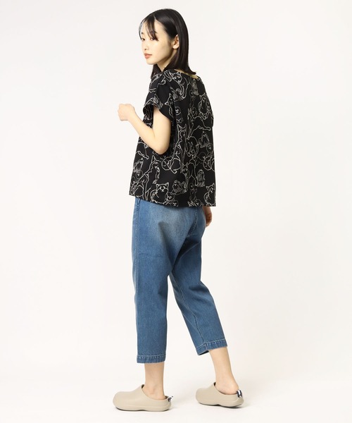 GRANDMA MAMA DAUGHTER(グランマママドーター)の「【 GRANDMA MAMA DAUGHTER / グランマ ママ ドーター 】 # KTC GP33097V1 PT デニムサルエルパンツ(デニムパンツ・レディース・ブルー・1/0)」の6枚目の写真