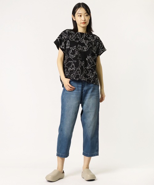 GRANDMA MAMA DAUGHTER(グランマママドーター)の「【 GRANDMA MAMA DAUGHTER / グランマ ママ ドーター 】 # KTC GP33097V1 PT デニムサルエルパンツ(デニムパンツ・レディース・ブルー・1/0)」の7枚目の写真