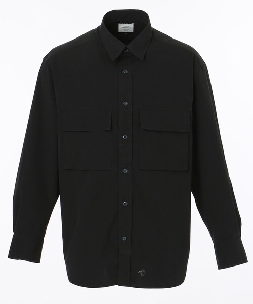 J.PRESS YORK STREET(ジェイプレスヨークストリート)の「【UNISEX】ストレッチピーチクロスワークシャツ(シャツ/ブラウス・メンズ・黄土色系/オリーブ系/ネイビー系・MEDIUM/LARGE)」の3枚目の写真