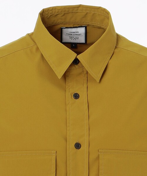 J.PRESS YORK STREET(ジェイプレスヨークストリート)の「【UNISEX】ストレッチピーチクロスワークシャツ(シャツ/ブラウス・メンズ・黄土色系/オリーブ系/ネイビー系・MEDIUM/LARGE)」の6枚目の写真