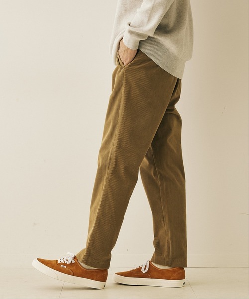 417 EDIFICE（フォーワンセブンエディフィス）の「◆コーデュロイイージーパンツ（チノパンツ・メンズ・ホワイト/ブラック/ベージュ/ネイビー/グレー/カーキ・SMALL/MEDIUM/LARGE）」の5枚目の写真