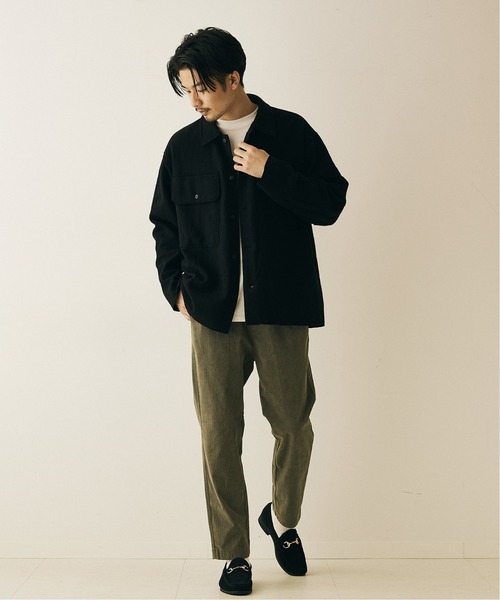 417 EDIFICE（フォーワンセブンエディフィス）の「◆コーデュロイイージーパンツ（チノパンツ・メンズ・ホワイト/ブラック/ベージュ/ネイビー/グレー/カーキ・SMALL/MEDIUM/LARGE）」の22枚目の写真