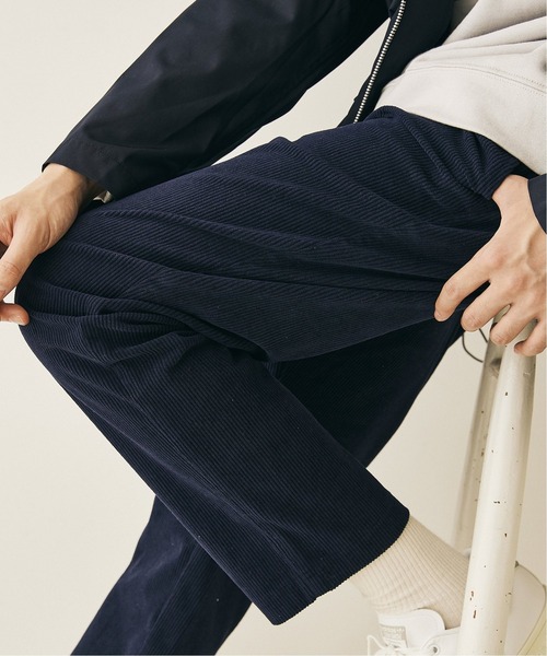 417 EDIFICE（フォーワンセブンエディフィス）の「◆コーデュロイイージーパンツ（チノパンツ・メンズ・ホワイト/ブラック/ベージュ/ネイビー/グレー/カーキ・SMALL/MEDIUM/LARGE）」の7枚目の写真