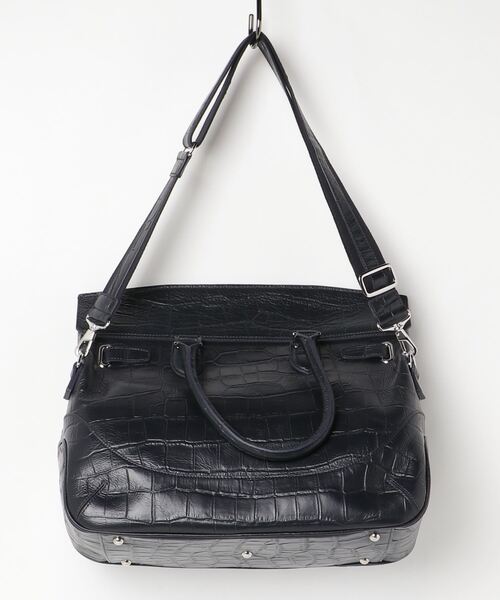 PELLE MORBIDA（ペッレモルビダ）の「Maiden Voyage（メイデンヴォヤージュ）MB026ELE-ボストンバッグ（ボストンバッグ・メンズ・ブラック/ネイビー・FREE）」の11枚目の写真