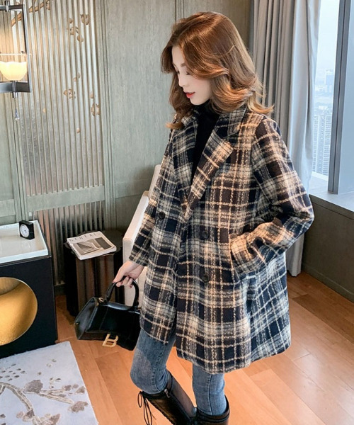 emi+（エミプラス）の「チェック柄テーラードジャケット（テーラード