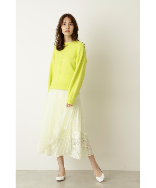 JILL STUART（ジルスチュアート）の「◆ノーランニット（ニット/セーター・レディース・ベージュ/イエロー/ピンク・FREE）」の12枚目の写真