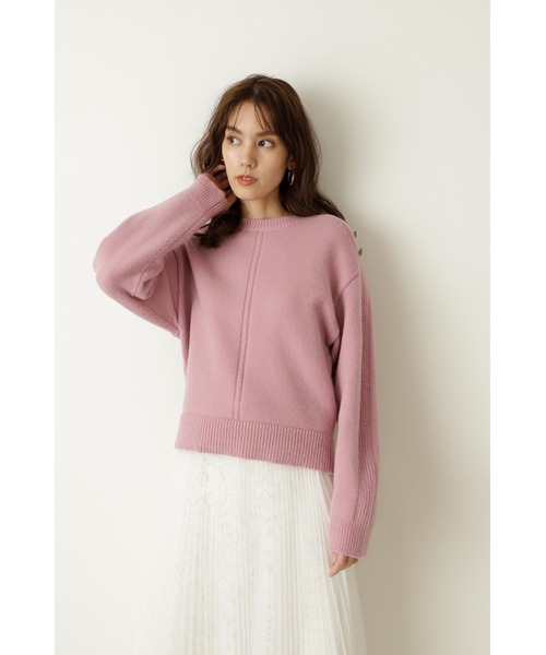 JILL STUART（ジルスチュアート）の「◆ノーランニット（ニット/セーター・レディース・ベージュ/イエロー/ピンク・FREE）」の11枚目の写真