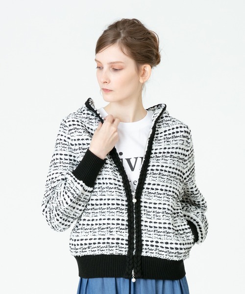 LOULOU WILLOUGHBY ツイードフーディ パーカー LOULOU WILLOUGHBY（ルルウィルビー）の「【LOULOU WILLOUGHBY