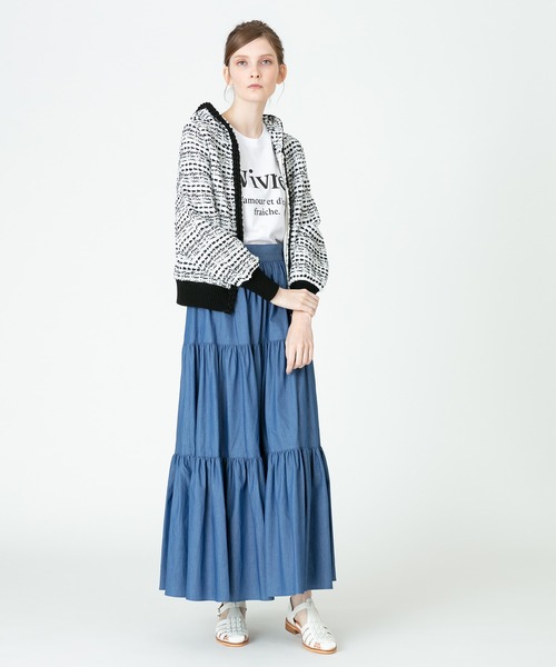 LOULOU WILLOUGHBY ツイードフーディ パーカー LOULOU WILLOUGHBY（ルルウィルビー）の「【LOULOU WILLOUGHBY