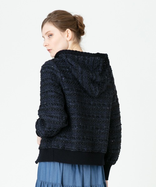 LOULOU WILLOUGHBY ツイードフーディー LOULOU WILLOUGHBY（ルルウィルビー）の「【LOULOU WILLOUGHBY