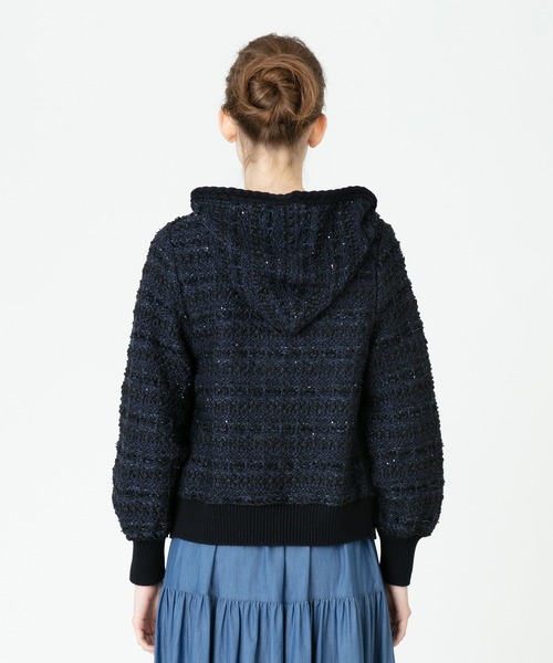 LOULOU WILLOUGHBY ツイードフーディ パーカー LOULOU WILLOUGHBY（ルルウィルビー）の「【LOULOU WILLOUGHBY