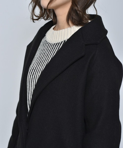 RETRO GIRL（レトロガール）の「フェイクウールロングコート（チェスターコート・レディース・ブラック/グリーン/アイボリー/ブラウン系その他・FREE）」の16枚目の写真