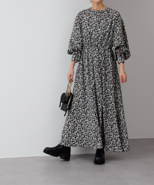 COLONY 2139（コロニートゥーワンスリーナイン）の「【WEB・一部店舗限定】小花柄2wayスキッパーワンピース（ワンピース・レディース・ブラック/グリーン・FREE）」の7枚目の写真