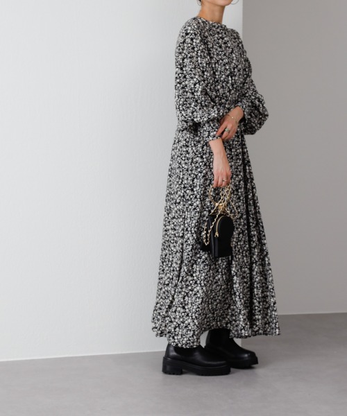 COLONY 2139（コロニートゥーワンスリーナイン）の「【WEB・一部店舗限定】小花柄2wayスキッパーワンピース（ワンピース・レディース・ブラック/グリーン・FREE）」の8枚目の写真