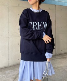 DouDou | 前後2WAY CREWロゴスウェット(スウェット)