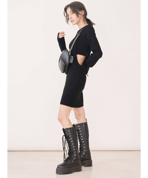 EVRIS（エヴリス）の「サイドオープンニットワンピース（ワンピース・レディース・ブラック/アイボリー/ブルー・FREE）」の13枚目の写真