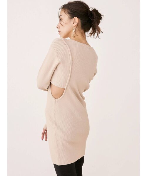 EVRIS（エヴリス）の「サイドオープンニットワンピース（ワンピース・レディース・ブラック/アイボリー/ブルー・FREE）」の16枚目の写真