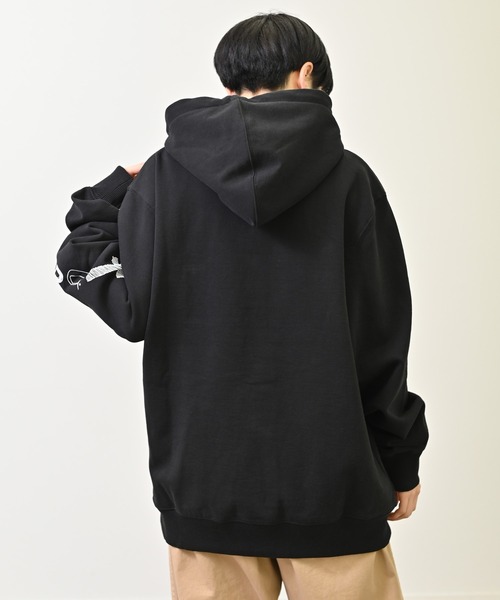 STUSSY（ステューシー）の「STUSSY (ステューシー)  RANSOM ロゴ長袖プルオーバーパーカー（パーカー・メンズ・ブラック・M/L/XL）」の12枚目の写真
