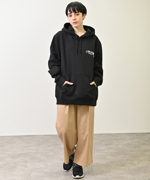 STUSSY（ステューシー）の「STUSSY (ステューシー)  RANSOM ロゴ長袖プルオーバーパーカー（パーカー・メンズ・ブラック・M/L/XL）」の13枚目の写真