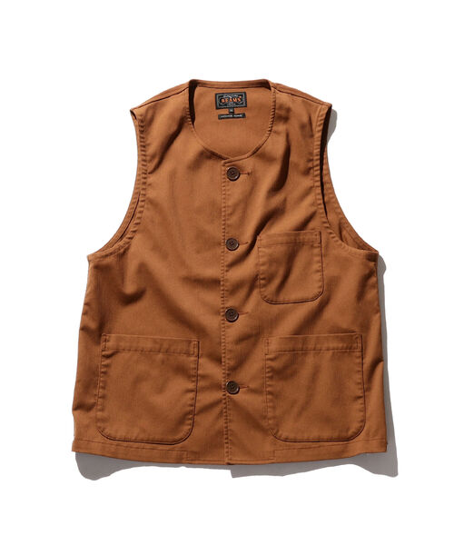 BEAMS PLUS（ビームスプラス）の「BEAMS PLUS / ワーク ベスト（ベスト・メンズ・ブラウン/サックスブルー/ナチュラル・SMALL/MEDIUM/LARGE/X-LARGE）」の2枚目の写真