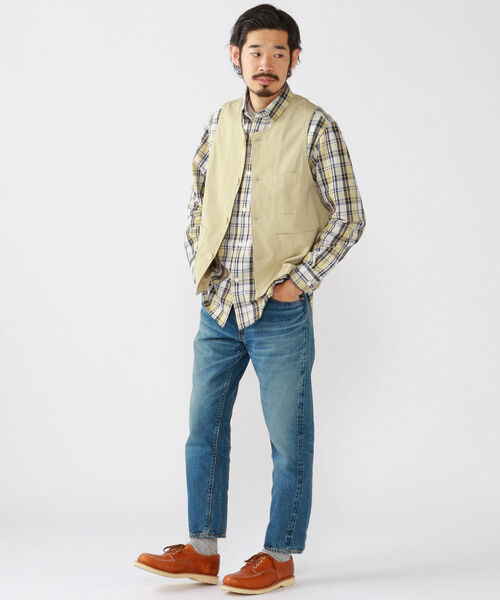 BEAMS PLUS（ビームスプラス）の「BEAMS PLUS / ワーク ベスト（ベスト・メンズ・ブラウン/サックスブルー/ナチュラル・SMALL/MEDIUM/LARGE/X-LARGE）」の13枚目の写真