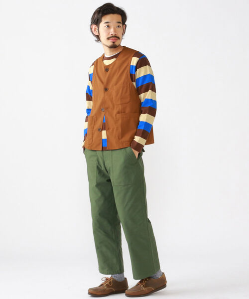 BEAMS PLUS（ビームスプラス）の「BEAMS PLUS / ワーク ベスト（ベスト・メンズ・ブラウン/サックスブルー/ナチュラル・SMALL/MEDIUM/LARGE/X-LARGE）」の9枚目の写真