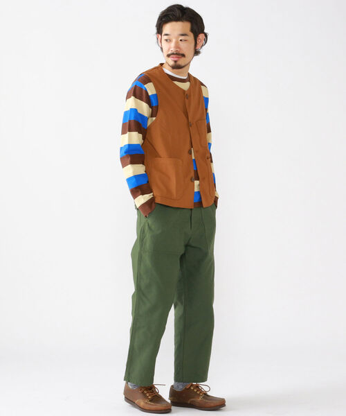 BEAMS PLUS（ビームスプラス）の「BEAMS PLUS / ワーク ベスト（ベスト・メンズ・ブラウン/サックスブルー/ナチュラル・SMALL/MEDIUM/LARGE/X-LARGE）」の7枚目の写真