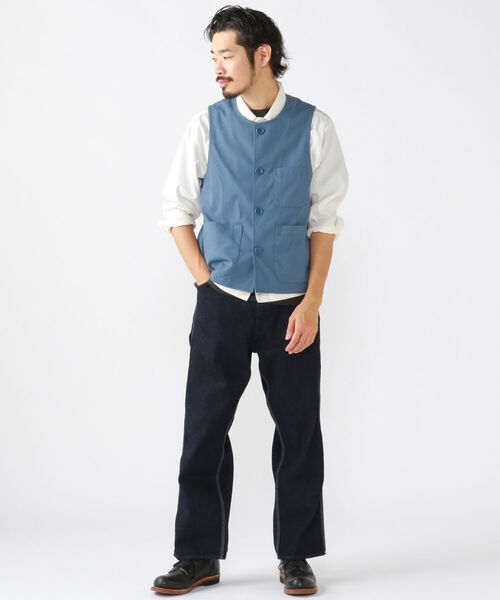 BEAMS PLUS（ビームスプラス）の「BEAMS PLUS / ワーク ベスト（ベスト・メンズ・ブラウン/サックスブルー/ナチュラル・SMALL/MEDIUM/LARGE/X-LARGE）」の17枚目の写真