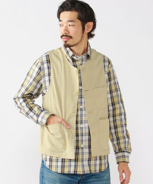 BEAMS PLUS（ビームスプラス）の「BEAMS PLUS / ワーク ベスト（ベスト・メンズ・ブラウン/サックスブルー/ナチュラル・SMALL/MEDIUM/LARGE/X-LARGE）」の14枚目の写真