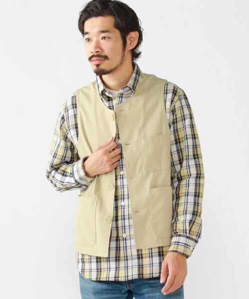 BEAMS PLUS（ビームスプラス）の「BEAMS PLUS / ワーク ベスト（ベスト・メンズ・ブラウン/サックスブルー/ナチュラル・SMALL/MEDIUM/LARGE/X-LARGE）」の16枚目の写真