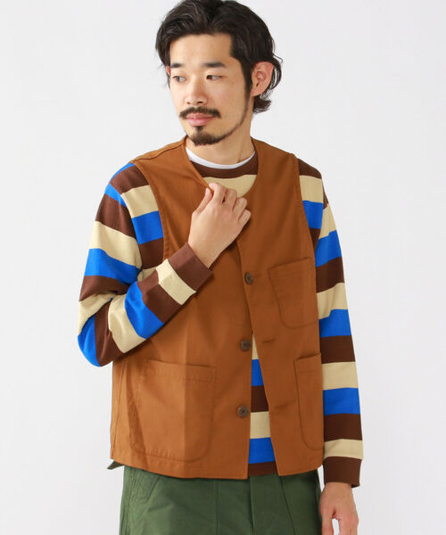 BEAMS PLUS（ビームスプラス）の「BEAMS PLUS / ワーク ベスト（ベスト・メンズ・ブラウン/サックスブルー/ナチュラル・SMALL/MEDIUM/LARGE/X-LARGE）」の8枚目の写真