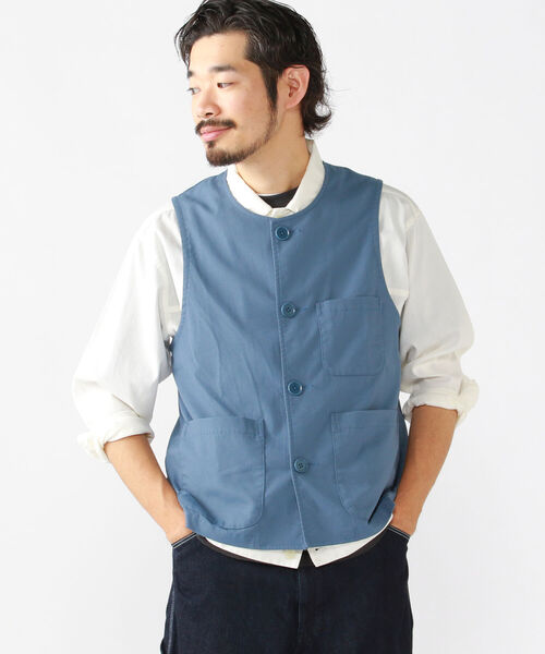 BEAMS PLUS（ビームスプラス）の「BEAMS PLUS / ワーク ベスト（ベスト・メンズ・ブラウン/サックスブルー/ナチュラル・SMALL/MEDIUM/LARGE/X-LARGE）」の18枚目の写真