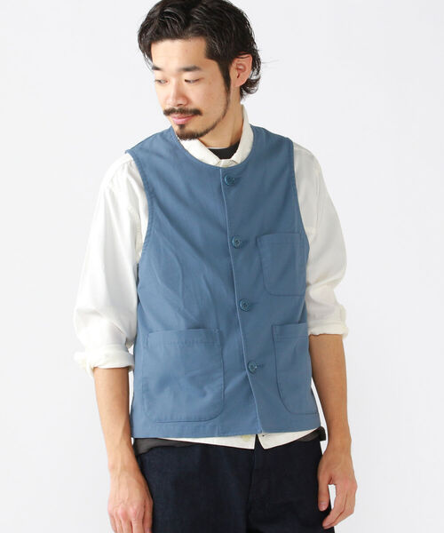BEAMS PLUS（ビームスプラス）の「BEAMS PLUS / ワーク ベスト（ベスト・メンズ・ブラウン/サックスブルー/ナチュラル・SMALL/MEDIUM/LARGE/X-LARGE）」の12枚目の写真