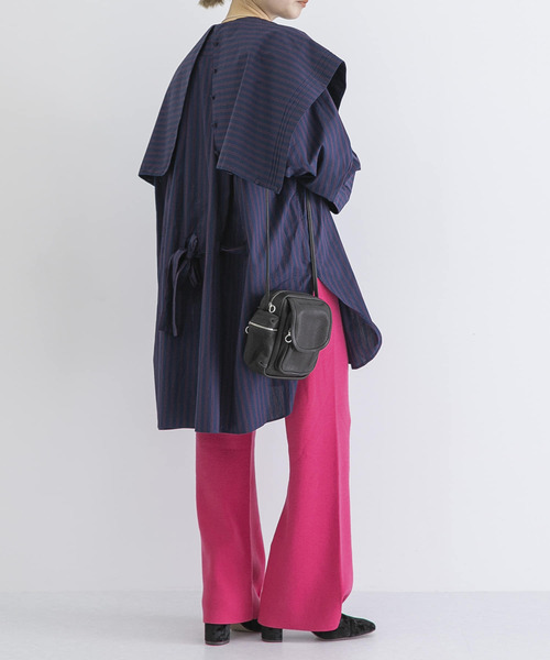 URBAN RESEARCH（アーバンリサーチ）の「iI　big collar blouse（シャツ/ブラウス・レディース・ブルー/ボルドー・ONE）」の5枚目の写真