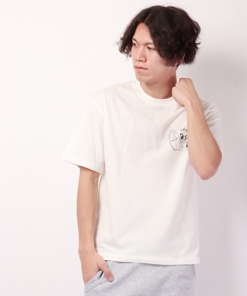 FUNALIVE(ファンアライブ)の「ブルドッグデザイン半袖Tシャツ(Tシャツ/カットソー・メンズ・ホワイト/ベージュ/ブルーグリーン/ホワイト系その他/ブルー系その他/ホワイト系その他2/ピンク/ネイビー・S/M/L)」の2枚目の写真