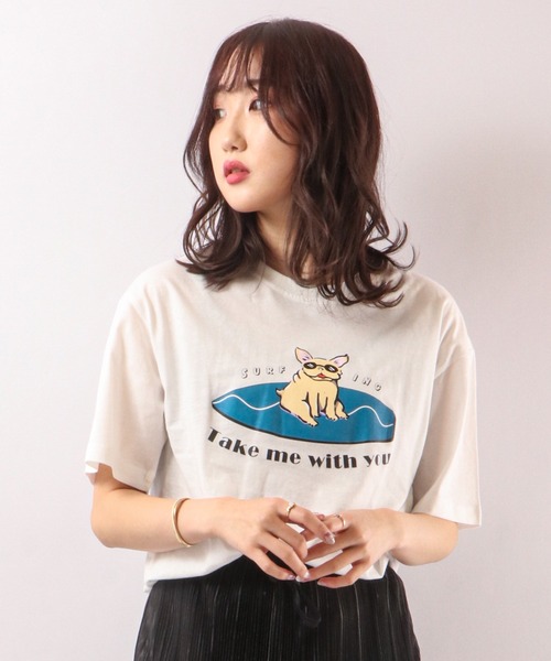 FUNALIVE(ファンアライブ)の「ブルドッグデザイン半袖Tシャツ(Tシャツ/カットソー・メンズ・ホワイト/ベージュ/ブルーグリーン/ホワイト系その他/ブルー系その他/ホワイト系その他2/ピンク/ネイビー・S/M/L)」の12枚目の写真