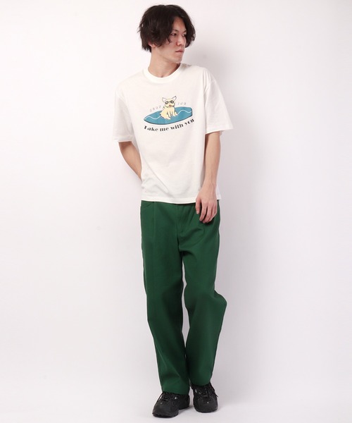 FUNALIVE(ファンアライブ)の「ブルドッグデザイン半袖Tシャツ(Tシャツ/カットソー・メンズ・ホワイト/ベージュ/ブルーグリーン/ホワイト系その他/ブルー系その他/ホワイト系その他2/ピンク/ネイビー・S/M/L)」の20枚目の写真