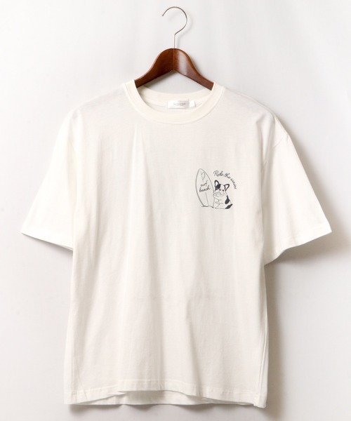 FUNALIVE(ファンアライブ)の「ブルドッグデザイン半袖Tシャツ(Tシャツ/カットソー・メンズ・ホワイト/ベージュ/ブルーグリーン/ホワイト系その他/ブルー系その他/ホワイト系その他2/ピンク/ネイビー・S/M/L)」の21枚目の写真