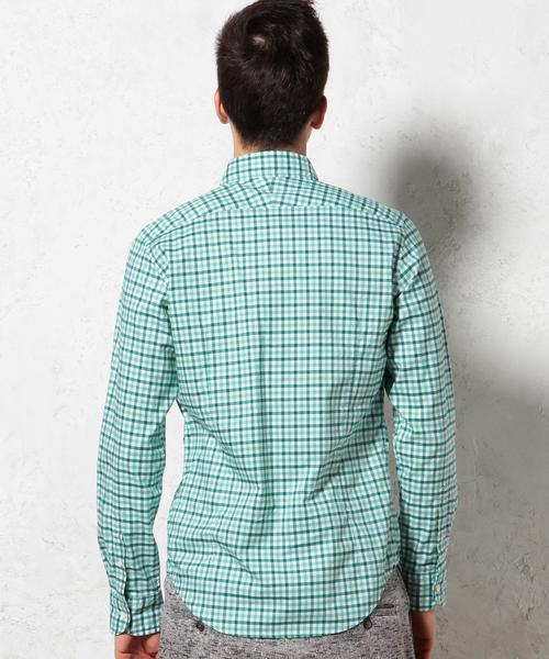 green label relaxing(グリーンレーベルリラクシング)の「□P/OX GIZA G/CLB CHK BD シャツ◆(シャツ/ブラウス・メンズ・ブラウン/レッド/ターコイズブルー・SMALL/MEDIUM/X-LARGE/LARGE/X-SMALL)」の8枚目の写真