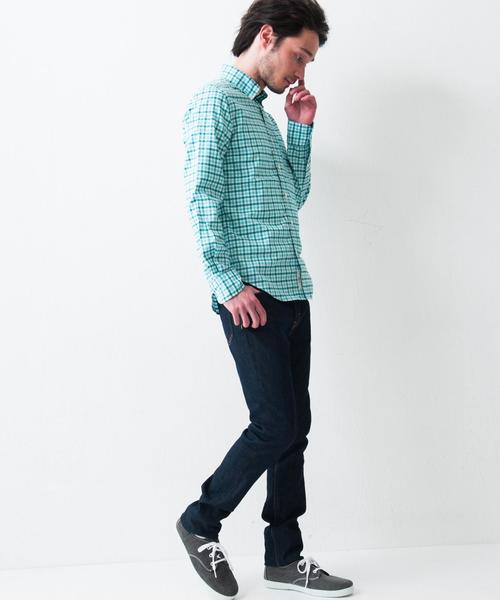 green label relaxing(グリーンレーベルリラクシング)の「□P/OX GIZA G/CLB CHK BD シャツ◆(シャツ/ブラウス・メンズ・ブラウン/レッド/ターコイズブルー・SMALL/MEDIUM/X-LARGE/LARGE/X-SMALL)」の17枚目の写真
