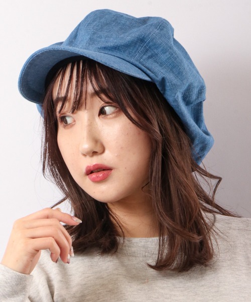 Well-Tailored(ウェルテイラード)の「【Well-Tailored】デニムキャスケット(キャスケット・メンズ・ブルー・FREE)」の4枚目の写真