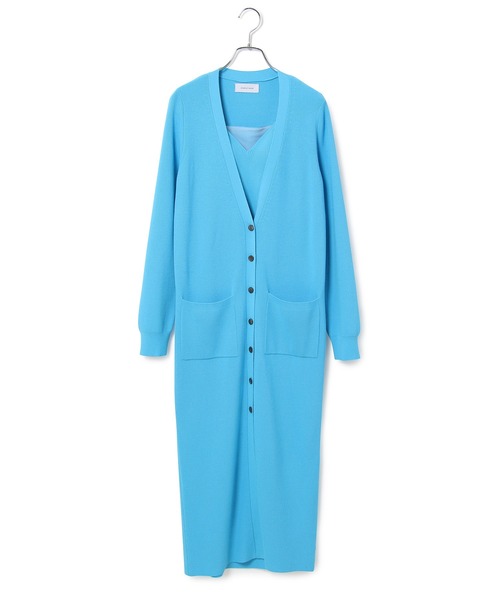 ADAM ET ROPE'（アダムエロペ）の「【サステナブル】エコベロビスチェ付きロングカーディガン（カーディガン/ボレロ・レディース・ブラック/サックスブルー・FREE）」の15枚目の写真