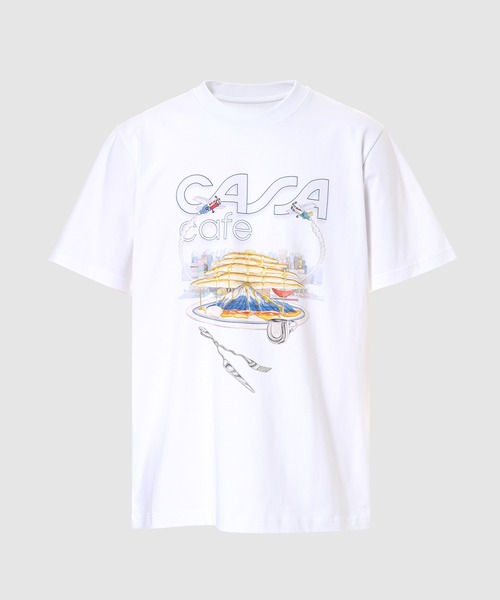 Casablanca（カサブランカ）の「WHITE JERSEY PRINTED T-SHIRT（T  