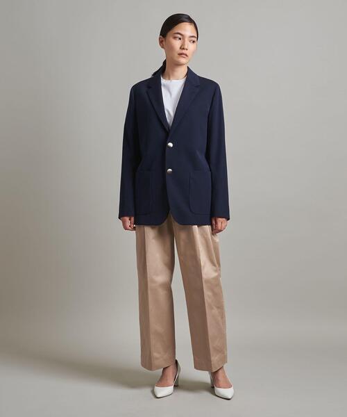 【美品】＜LOEFF（ロエフ）＞C/W ギャバ アンコン 2ボタンブレザー LOEFF（ロエフ）＞C/W ギャバ アンコン 2ボタンブレザー