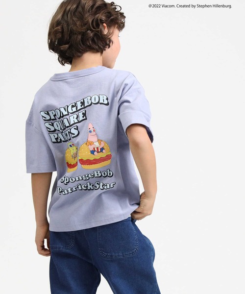 Right-on(ライトオン)の「スポンジボブTシャツ(キッズサイズ)親子リンクコーデ(Tシャツ/カットソー・キッズ・ブラック/グリーン/オフホワイト/ベージュ/ブルー/パープル・105/150/140/120/130)」の21枚目の写真