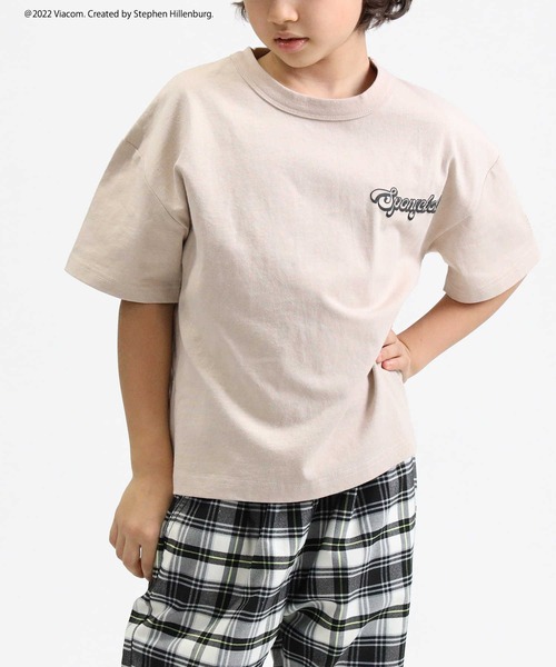 Right-on(ライトオン)の「スポンジボブTシャツ(キッズサイズ)親子リンクコーデ(Tシャツ/カットソー・キッズ・ブラック/グリーン/オフホワイト/ベージュ/ブルー/パープル・105/150/140/120/130)」の14枚目の写真